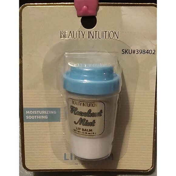 Beauty Intuition Hazelnut Mint Flavored Coffee Lip Balms Travel .14 Oz New Rare - Picture 1 of 2